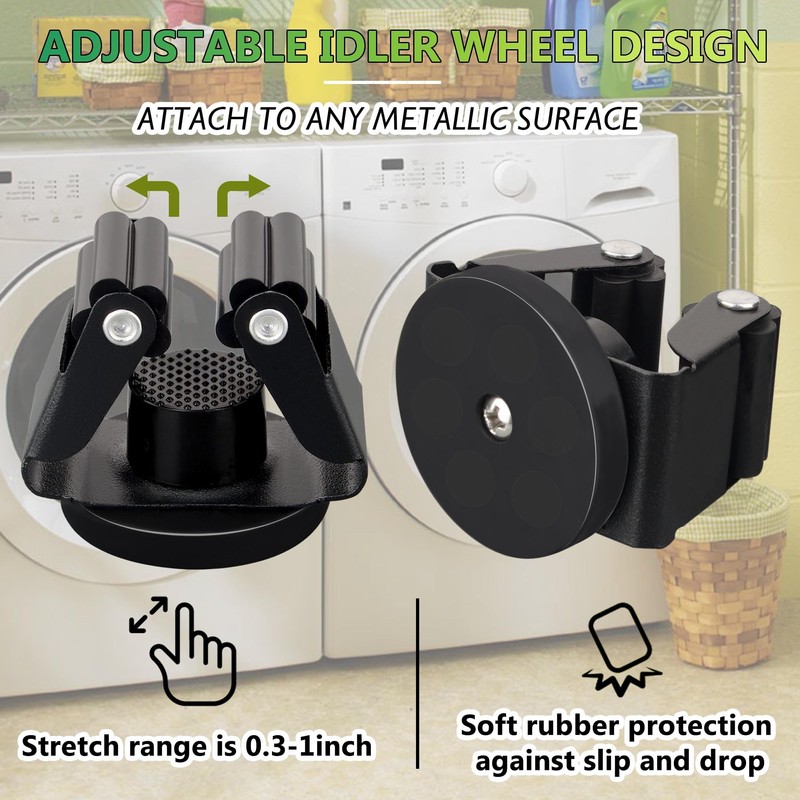 ULIBERMAGNET Magnetic Mop Broom Holder,Heavy Duty Movable Magnetic Broom Holder