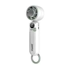 Jidofree Handheld Mini Fan - Portable Rechargeable Turbo Fan With Ice Cooler, Noiseless Airflow, Adjustable Speed, Foldable Hook And Lanyard For Powerful Cooling