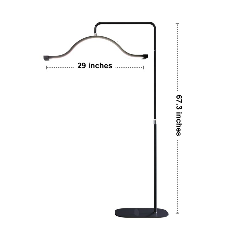 LED Half Moon Floor Lamp, Eyelash Light, Esthetician Light, Permanent