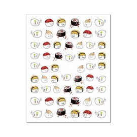 Generic Flame Nail Sticker Japanese Sushi Food Emoticons Nail Decal 293 Nail Wraps Stickers Manicure Supplies for Women Nails Full Long Lasting Easy Apply and Remove