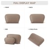 Kattee Leather Makeup Bag, Travel Cosmetic Bag Set, Toiletry bag
