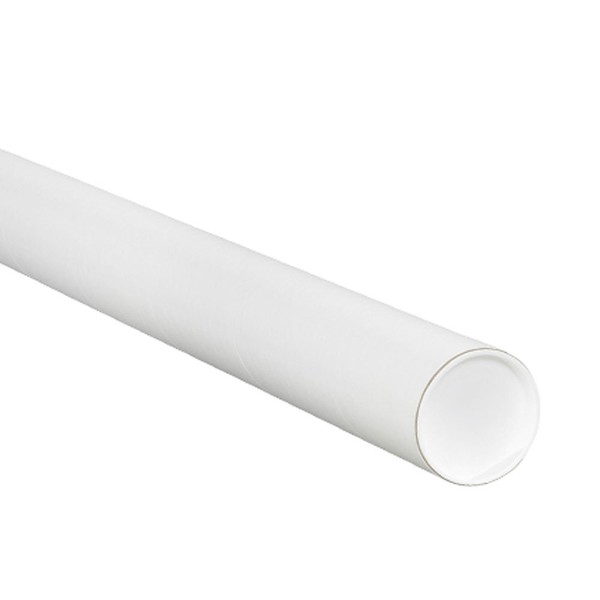 Aviditi Kraft Mailing Tubes with Caps, 3" x 12", Pack of 24, for Shipping, Storing, Mailing, and Protecting Documents, Blueprints and Posters