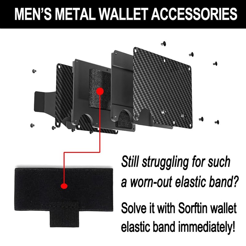 Wallet Replacement Screw Kit – Elastic Cash Strap Replacement for