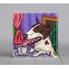 Bull Terrier at the Cafe Coffee shop dog art tile