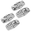 POFET 4pcs Durable 316 Marine Stainless Steel Casting Strap Hinge