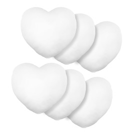 WayToLight Throw Pillows Insert (Set of 6, White) - Heart 18 x 18 Inches Bed and Couch Pillows - Indoor Sofa Decorative Pillows