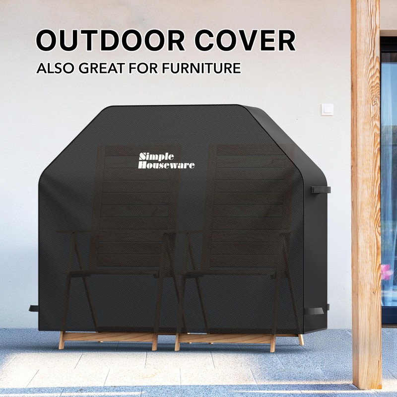 Simple Houseware 58 in. Heavy-Duty BBQ Gas Grill Cover, 600D