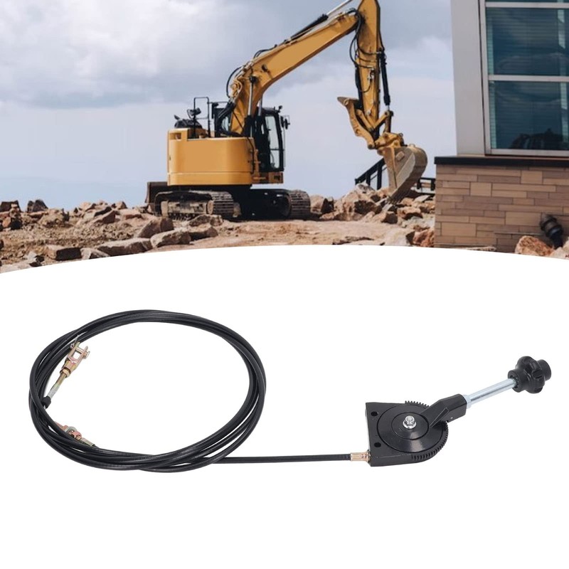 Moofey 3.5m Throttle Cable, Excavator Manual Throttle Cable Kit Replacement,