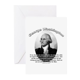 CafePress George Washington 01 Folded Greeting Cards (10-pack) Glossy