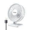 Gaiatop USB Desk Fan, Small But Powerful, Portable Quiet 3 Speeds Wind Desktop Personal Fan, Adjustment Mini Fan for Better Cooling, Home Office Car Indoor Outdoor (Pure White)