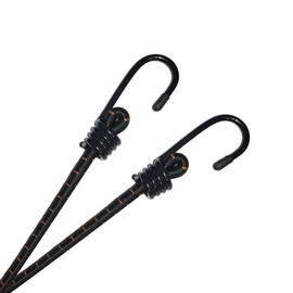 MARRTEUM Bungee Cords with Hooks 24 Inch Long Superior Latex Heavy Duty Elastic Straps [2PCS, Metal Hook]