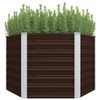 CHARMMA Raised Bed Brown Galvanized Steel Medium Heavy Duty,Pots &