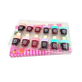 Tintas Para Labios En Forma De Paleta 12 Unidades Rosa Glossy