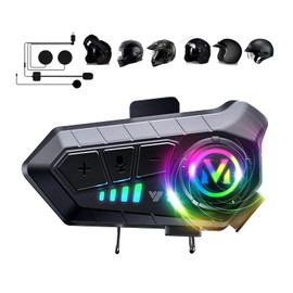 JJXCYH Motorcycle Helmet Speakers, Motorcycle helmet bluetooth Music Sharing Double Noise Cancellation Helmet Headphone Strong Bass/IPX6 Waterproof Headphone Speakers Compatible All Helmets 1000mAh