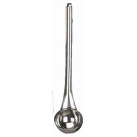 Vogue L650 Plain Laddle with Hook Handle, 180mL Capacity, 3.5" Diameter
