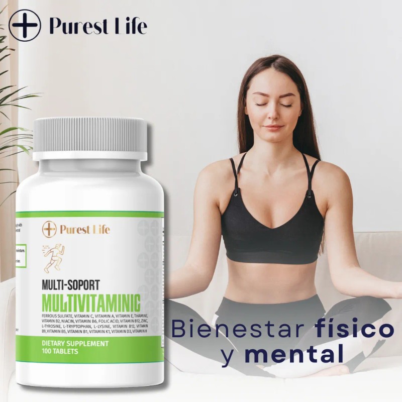 Multivitamínico Multi-sport Purest Life | Vitaminas 100 Tabs
