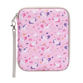 Card Storage Case Compatible with Yoto, 80 Pockets Case for Mini Audiobook Cards, Portable Yoto Card Holder with Zipper, Card Binder Holder with Sleeves for Travel(Pink-Unicorn)