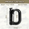 6 Pack 2.12“ Tactical Locking D Ring Plastic Carabiner Backapck