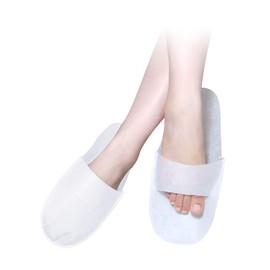 Appearus Disposable Pedicure Treatment Guard | Slipper-Shaped for Salon and Nail Spa (25 Pairs/White)