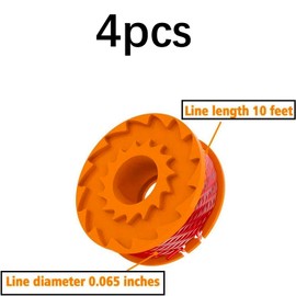 4 PCS Strimmer Spool,Lawn Mower Strimmer Spool,Strimmer Spool Replacement for for Worx,Grass Trimmer Spool Replacement,Spool Lawn Mower Line Worx Replacement