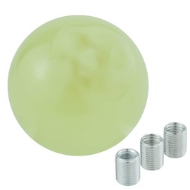 Temzzer Gear Shifter Knob Luminous Ball Transmission Shift Lever Head Resin for Most Manual Automatic Vehicles (Beige)