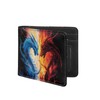 HUIACONG Flame Dragon Wallet for Men Slim Leather Wallets for