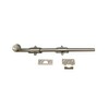 QCAA 24" Solid Brass Dutch Door Bolt, Brushed Satin Nickel,