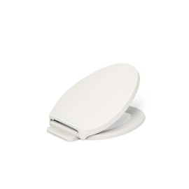 Kohler K-28004-96 Drift ReadyLatch Quiet Close Elongated Toilet Seat, Biscuit