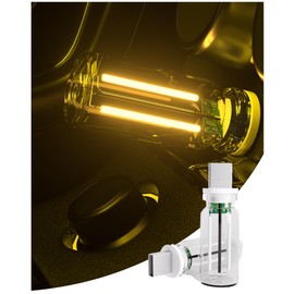 2 PCS Car USB Lights,Portable Vintage USB Nightlight with Touch Dimmable,Mini Glass Bottle LED for Lamp Bedroom, Vehicle, Camping Decor .Plug and Play (Yellow)