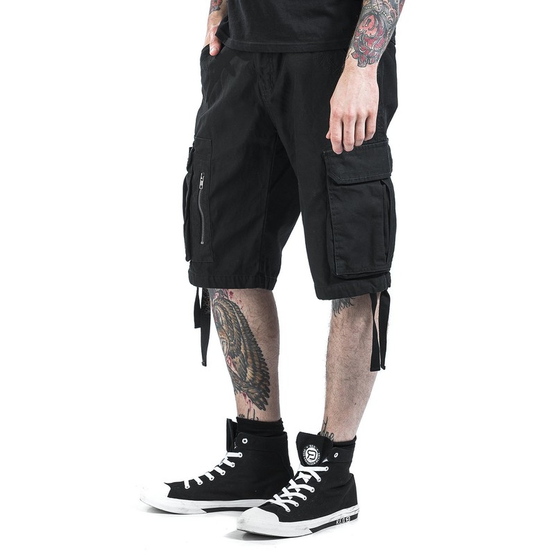 Black Premium by EMP Men's Black Shorts with Large Pockets,
