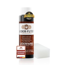 Leder-Futzi Leather Colour Black 100 ml - Flexible Drying & Break-Bridging - Ideal for Refreshing Smooth Leather - Made in Germany