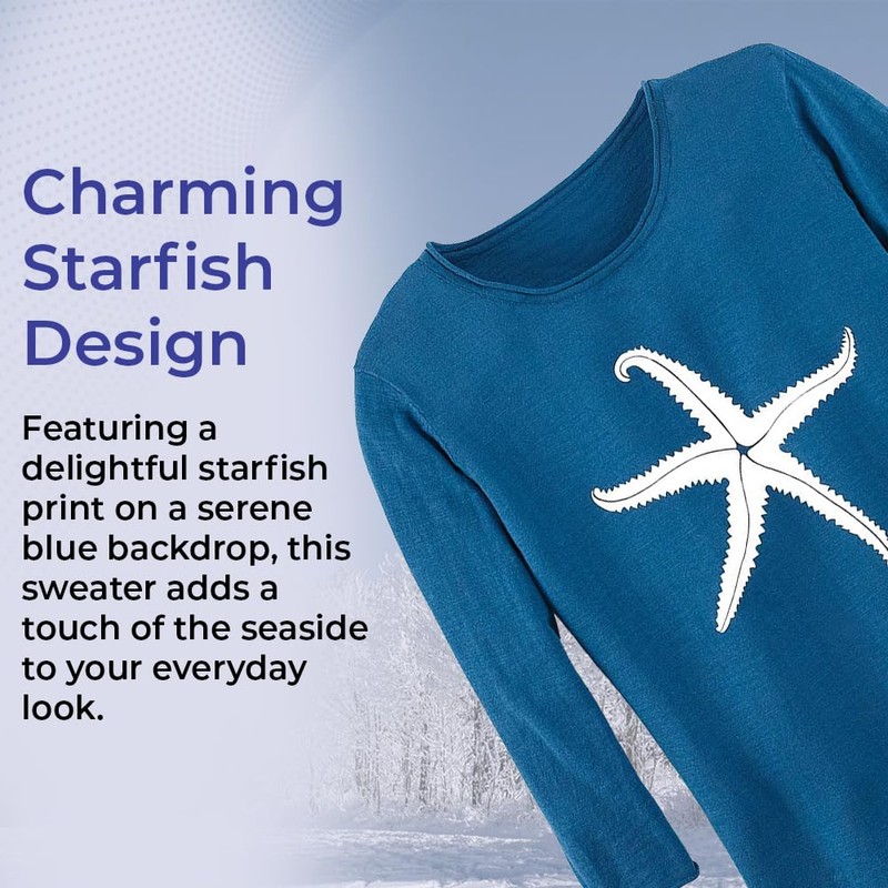 SAGEFINDS Starfish Sweater Large Blue