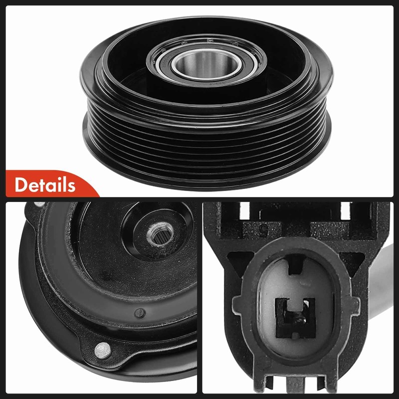 A-Premium Air Conditioner AC Compressor Clutch Kit Compatible with Honda