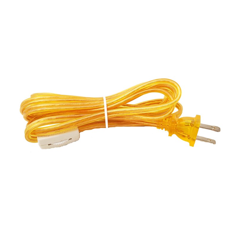 B&P Lamp® 8 Foot Clear Gold Cord Set with Inline