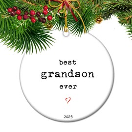 A Timeless Keepsake for a Cherished Grandson - Best Grandson Ever 2025 Christmas Ornament