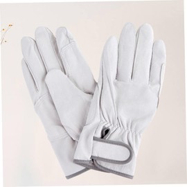 jojofuny 2 Pairs Cotton Gloves for Kitchen Oven Mitt Welding Mitts Leather Fireproof Random Color