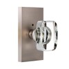 HIEMEY Glass Door Knobs Interior with Lock, Crystal Modern Privacy