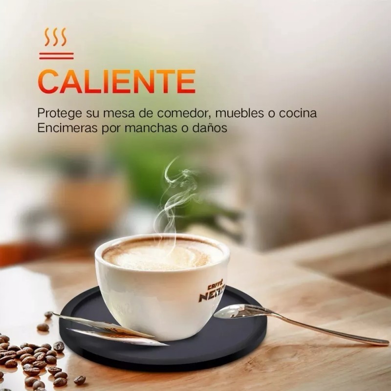 THE9SHOP Porta Vasos De Silicon Antideslizantes Para Mesa Elegantes