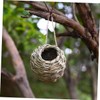 Kisangel 3 Pack Natural Grass Hummingbird Nest House Bird House