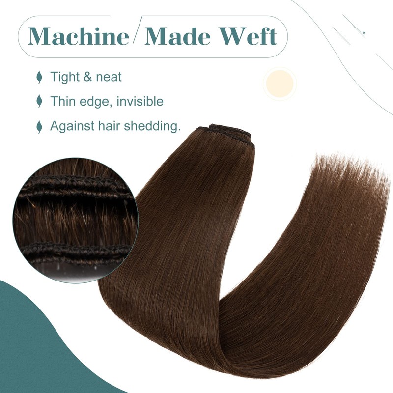 Elailite Bayalage Clip-In Real Hair Extensions, 8-Piece Set, 18 Clips,