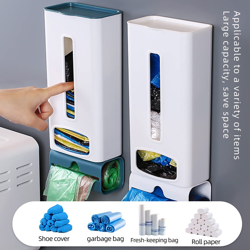Wall Mounted Plastic Bin Bag Storage Box