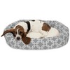 32 Inch Gray Links Sherpa Bagel Dog Bed