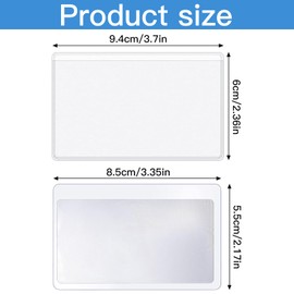 Xrten 3X Lupe Lesehilfe Helfer Fresnel Linse,3 Stücke Dünne Fresnel-Linse Kunststoff Tasche Lupe Karte,Kreditkartenformat Kartenlupe Transparent Lesehilfe,Geeignet für Senioren und Kinder zum Lesen
