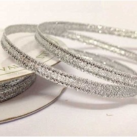 1 x 20 Yard Roll of 3mm Silver Metallic Organza Ribbon Christmas Wrap Presents (Crafts - Jewellery Making - Fashion Charms Decoration - Jewelry Accessories by GCS