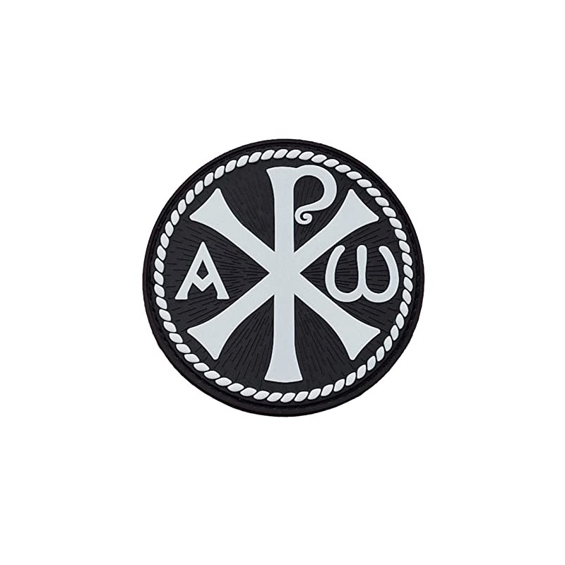 Chi Rho Jesus Christ Symbol Tactical PVC Badge Compatible with