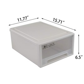 Rinboat 17.8 Quart Stacking Storage Drawer Unit Front Box, 1 Pack