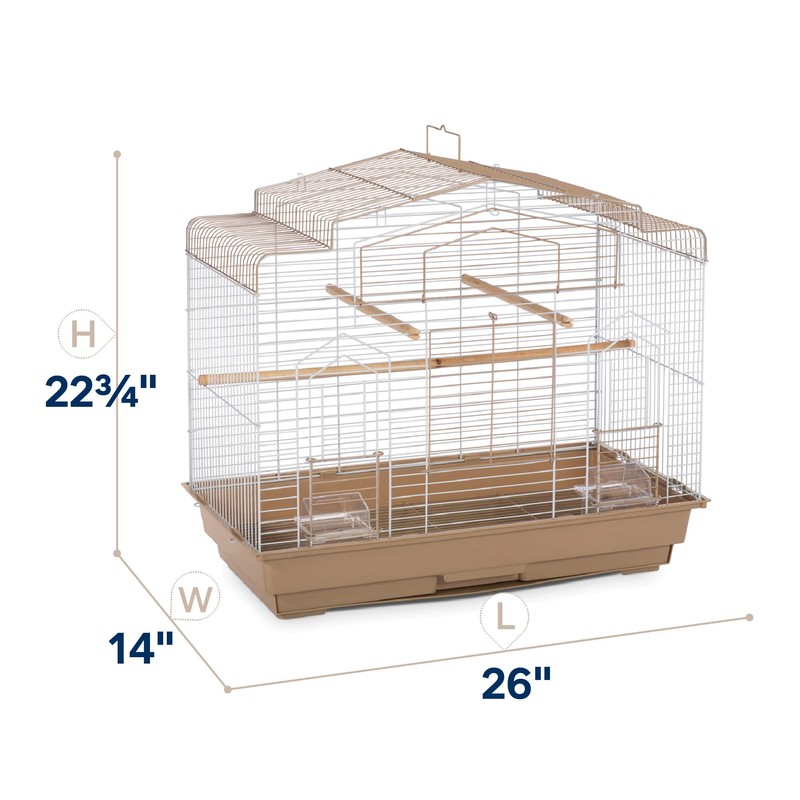 Prevue Pet Products SP50051 Barn Style Bird Cage, Brown/White