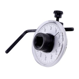 Mipcase 1 Set Automotive Angle Torque Gauge Tool Precision Measuring Dial for Torque Angle Rotation Check Durable Chrome Vanadium Steel Adjustable Tool for Fastener Tightening