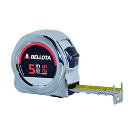 Bellota 50012-5 BL Self-retracting tape measure 5 m with tape 25 mm wide. Tape marked on both sides. Precision level II