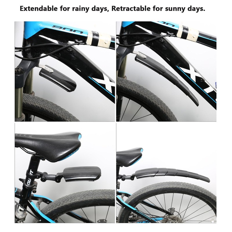 Tagvo Bicycle Mudguard, Retractable Bicycle Mudguard Set, Mountain Bike Front